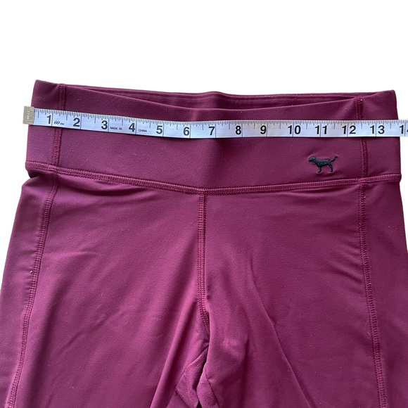 Victoria’s Secret PINK Ultimate Active Workout Leggings Maroon Black Size Small - Picture 4 of 6